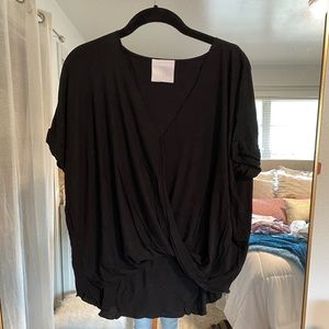 Black V Neck Blouse
